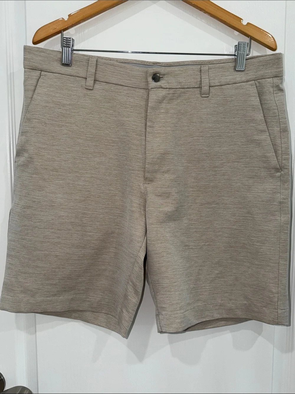 CALLAWAY Men's Light Taupe golf Flat-Front Shorts performance wear 36”